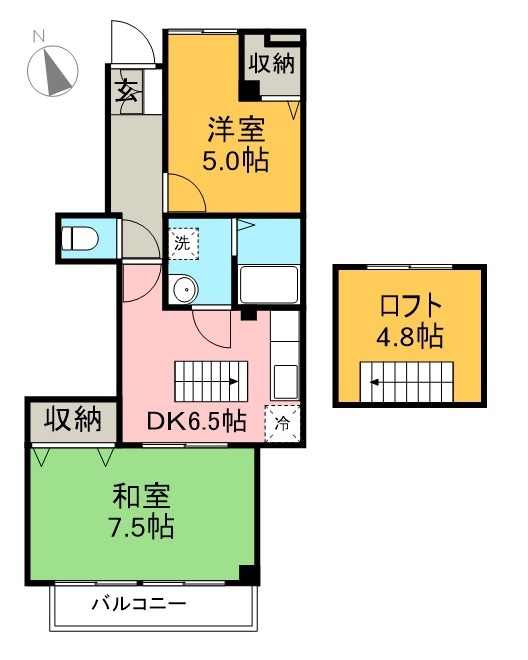 レインボービル 402号室 間取り