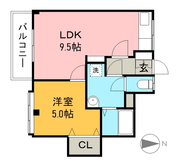 能茶山ハイツ 302号室 間取り