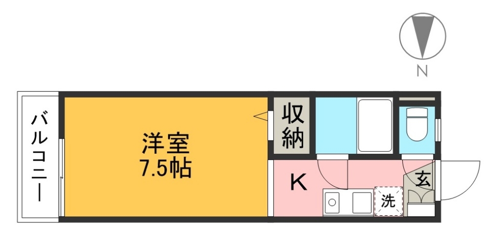 コーポエルム 201号室 間取り