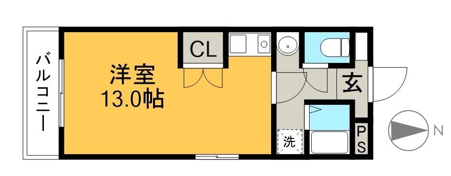 テイクプラス 308号室 間取り