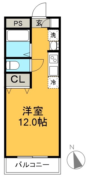 フィットハイム青柳 101号室 間取り