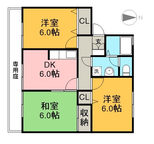 フォーリーヴス　Ａ棟 101号室 間取り