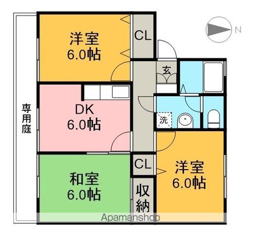 フォーリーヴス　Ａ棟 101号室 間取り