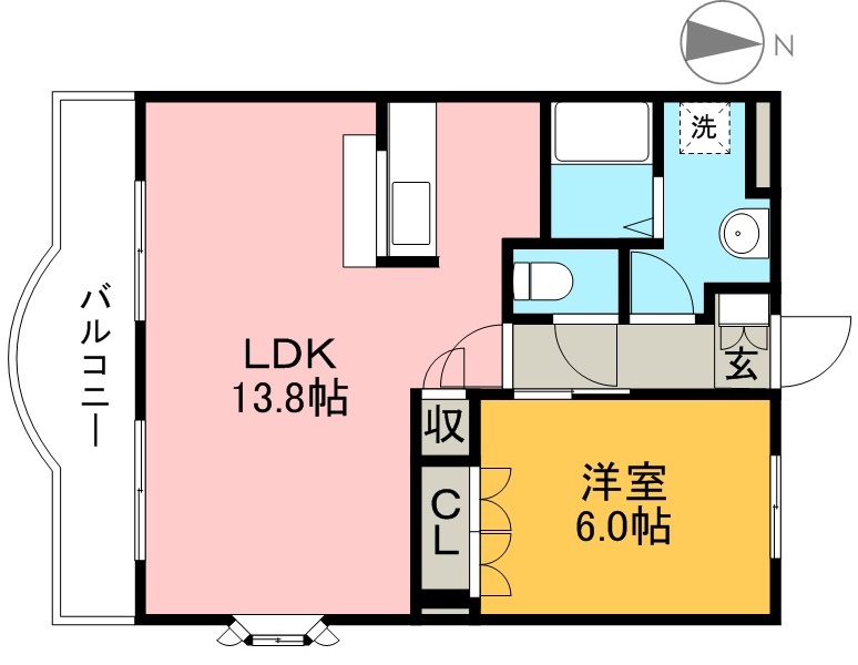 ディアベルジュⅡ 201号室 間取り