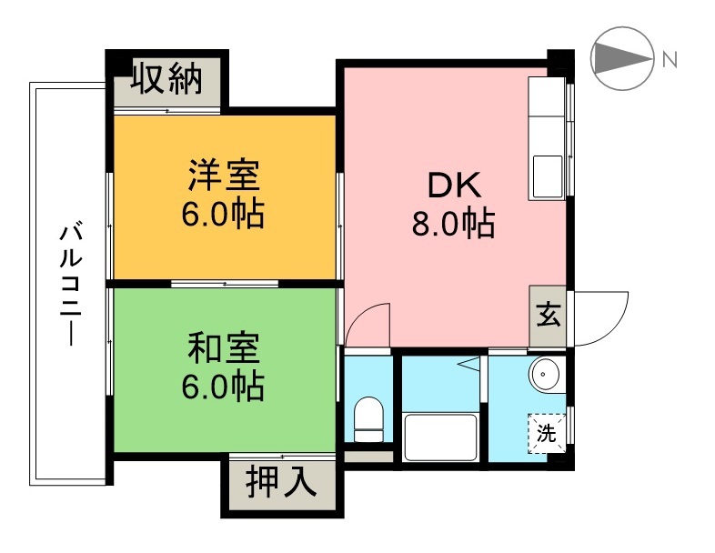 マノワール杉井流 123号室 間取り