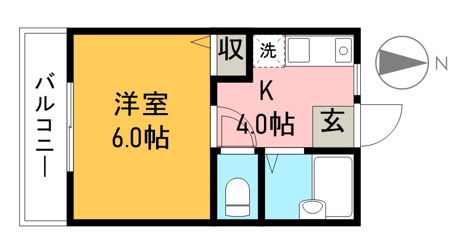 すばる針木Ⅱ 102号室 間取り