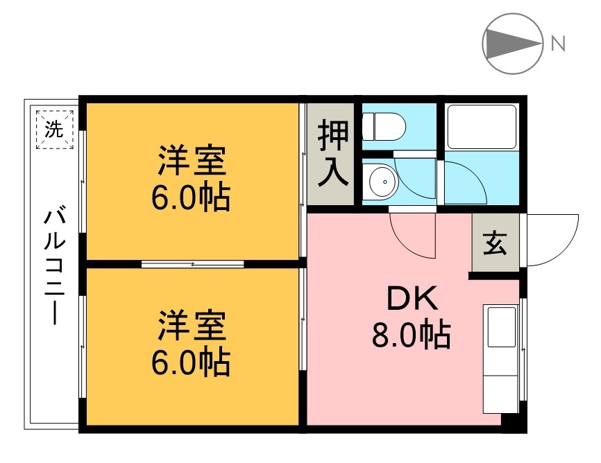 ウエストハイツ 302号室 間取り