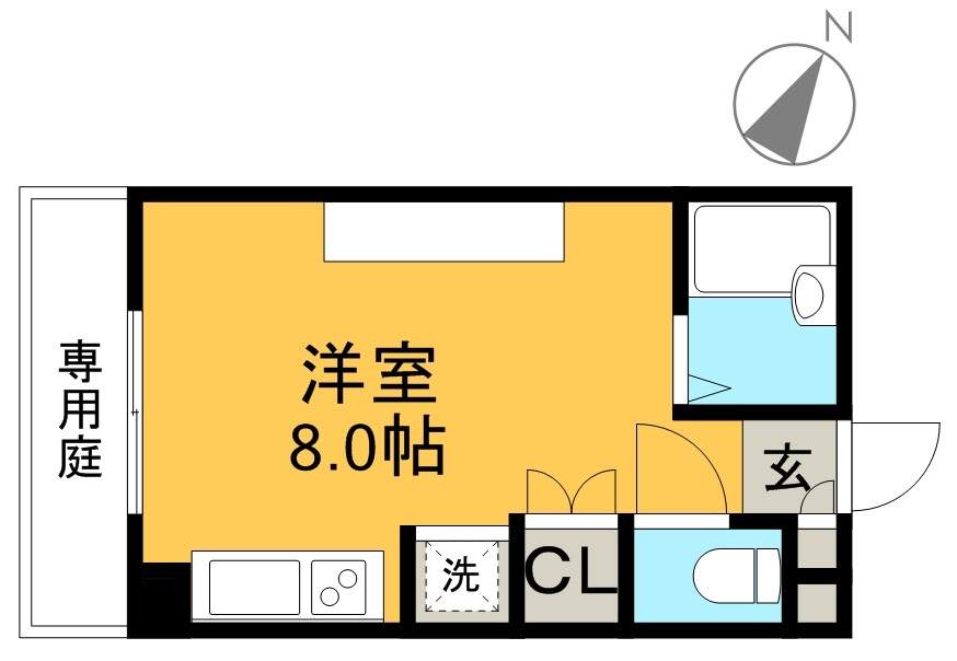 エトワール鴨部Ⅰ 103号室 間取り
