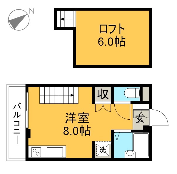 エトワール鴨部Ⅰ 403号室 間取り