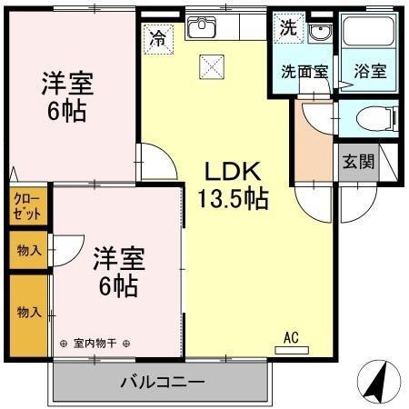 ドルフ東久万 間取り図