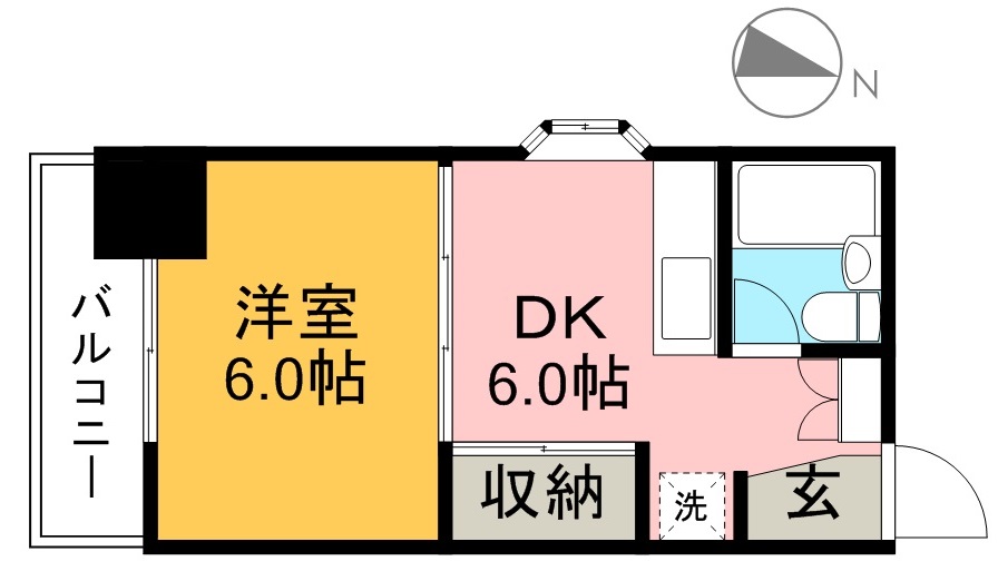 コーポ朝日Ⅶ 504号室 間取り