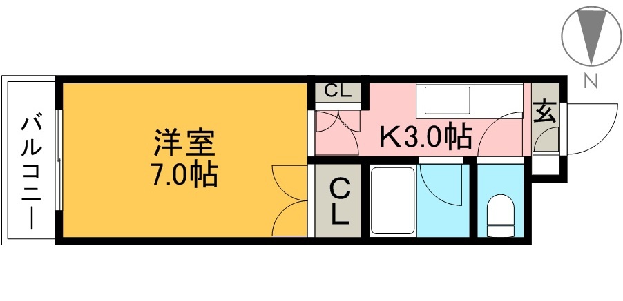 ジョイフル西町 205号室 間取り