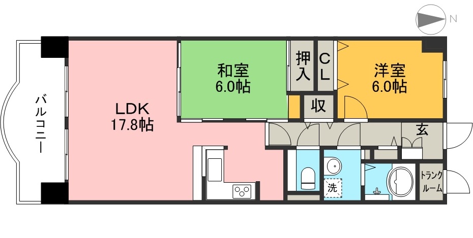 サントノーレ葛島四番館 間取り図