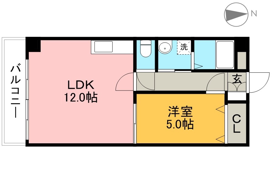 セレス薊野 303号室 間取り