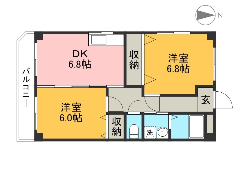 セレス薊野 207号室 間取り