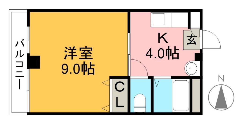 ハウス２０００ＫＵＷＡＮＡ 302号室 間取り
