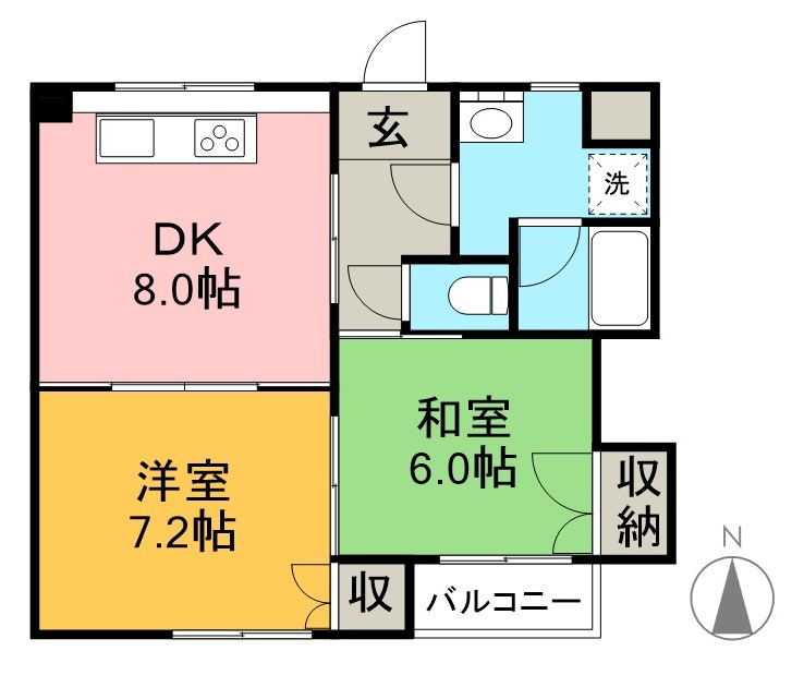 ガーデンハイツ永野Ⅰ 306号室 間取り