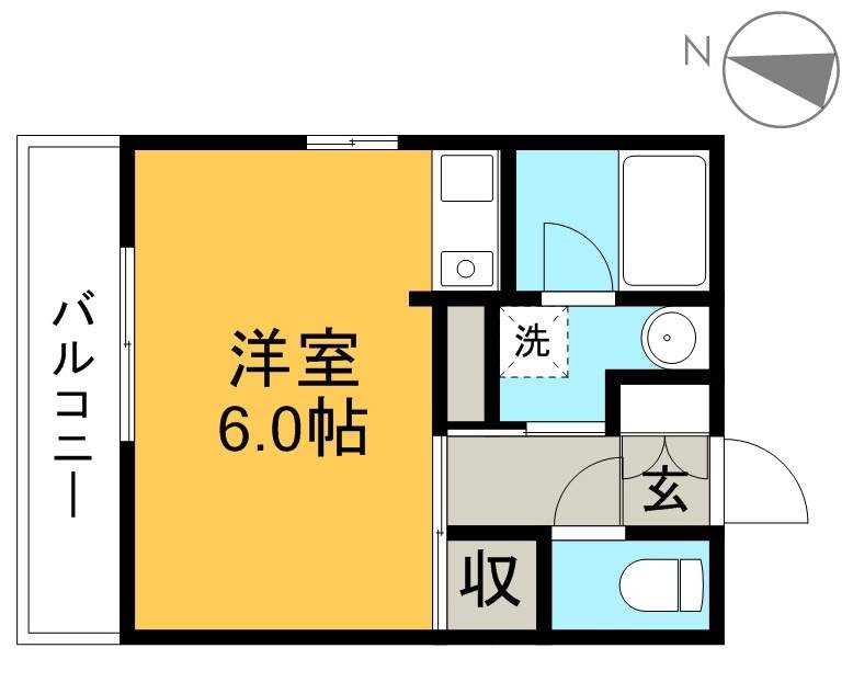 多賀ハイツ 106号室 間取り