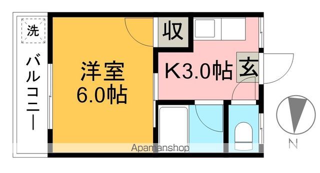 コーポマルミ 102号室 間取り