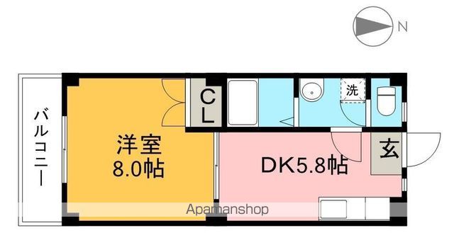 ＣＯＺＹ　ＣＯＵＲＴ 402号室 間取り