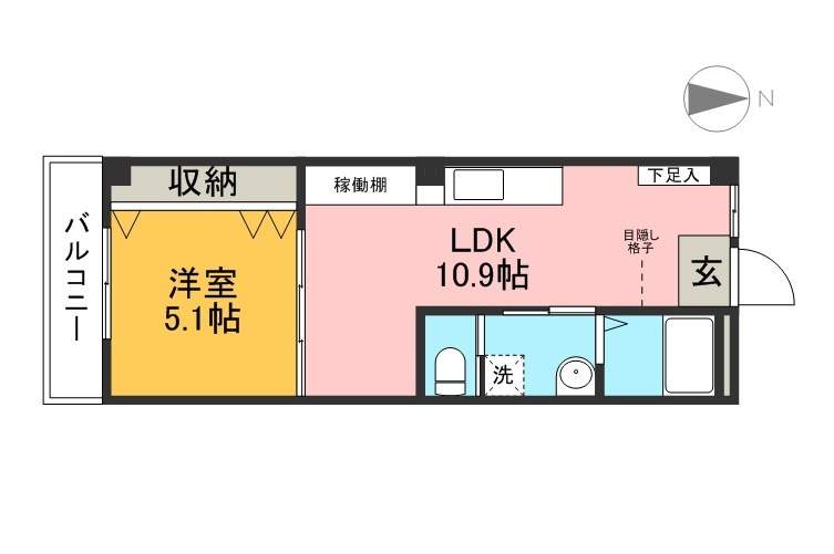 コーポエクセルⅡ 202号室 間取り