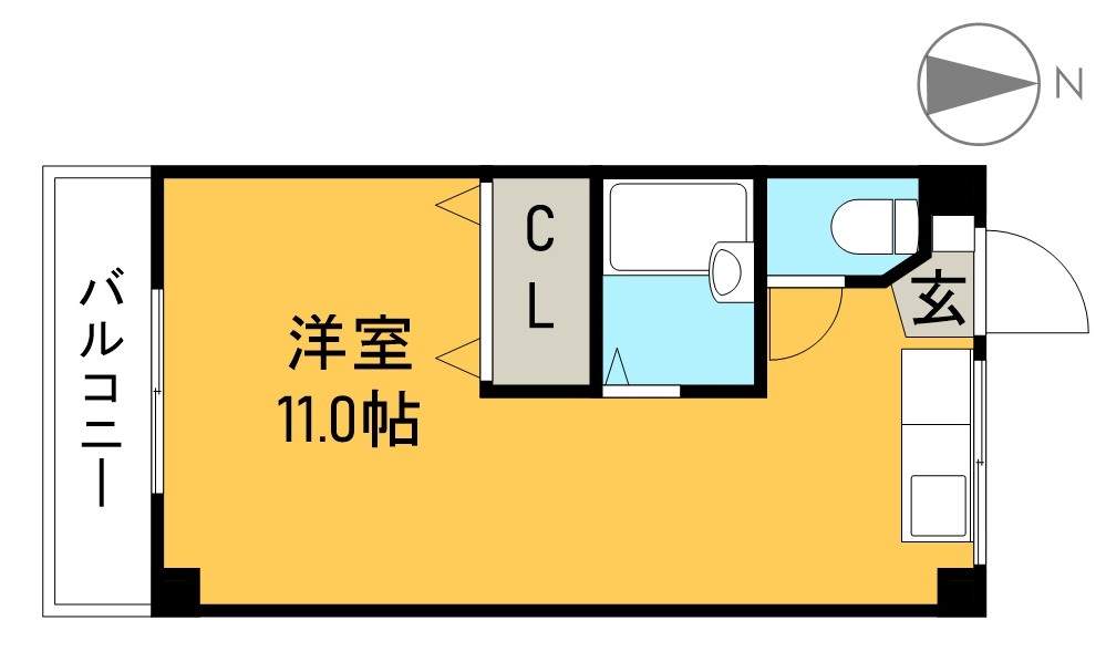 コーポミヤコ 3号室 間取り