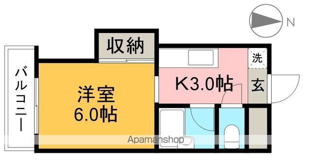 コーポ舟入川 402号室 間取り