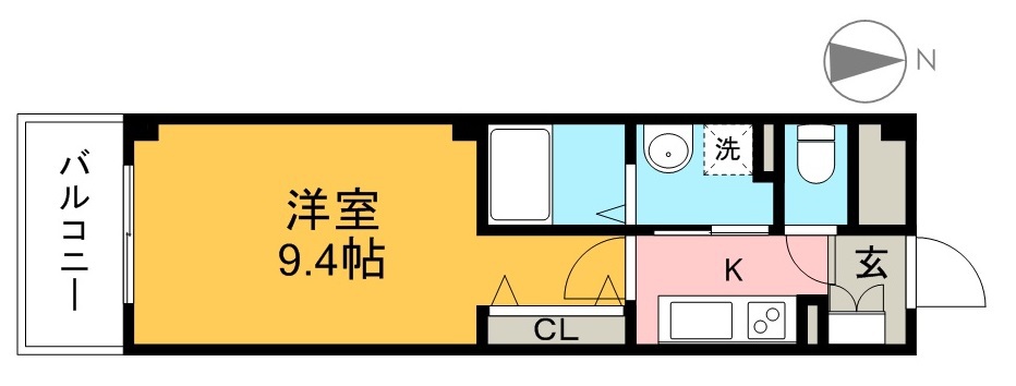 セブンシーズ城見 403号室 間取り