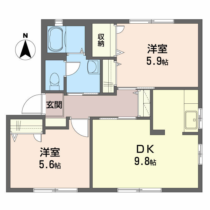 シャーメゾン北久保　Ｃ棟 102号室 間取り