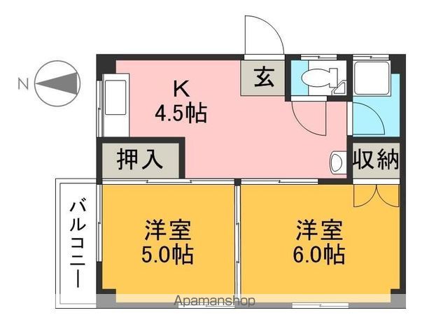 濱田マンション 303号室 間取り