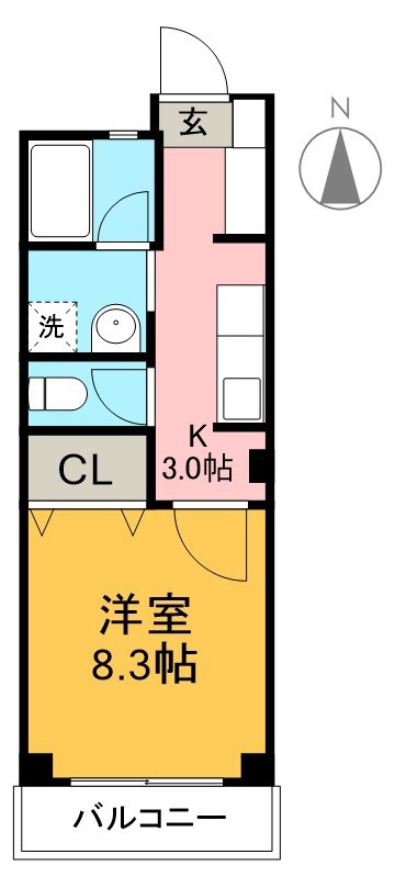 土佐っ子拾壱番館 301号室 間取り