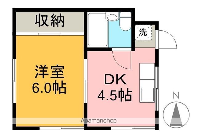 ｓｕｎｎｙ　ｆｌａｔ，　Ｍ 22号室 間取り
