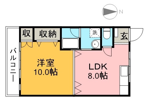 ドリームハウス 411号室 間取り