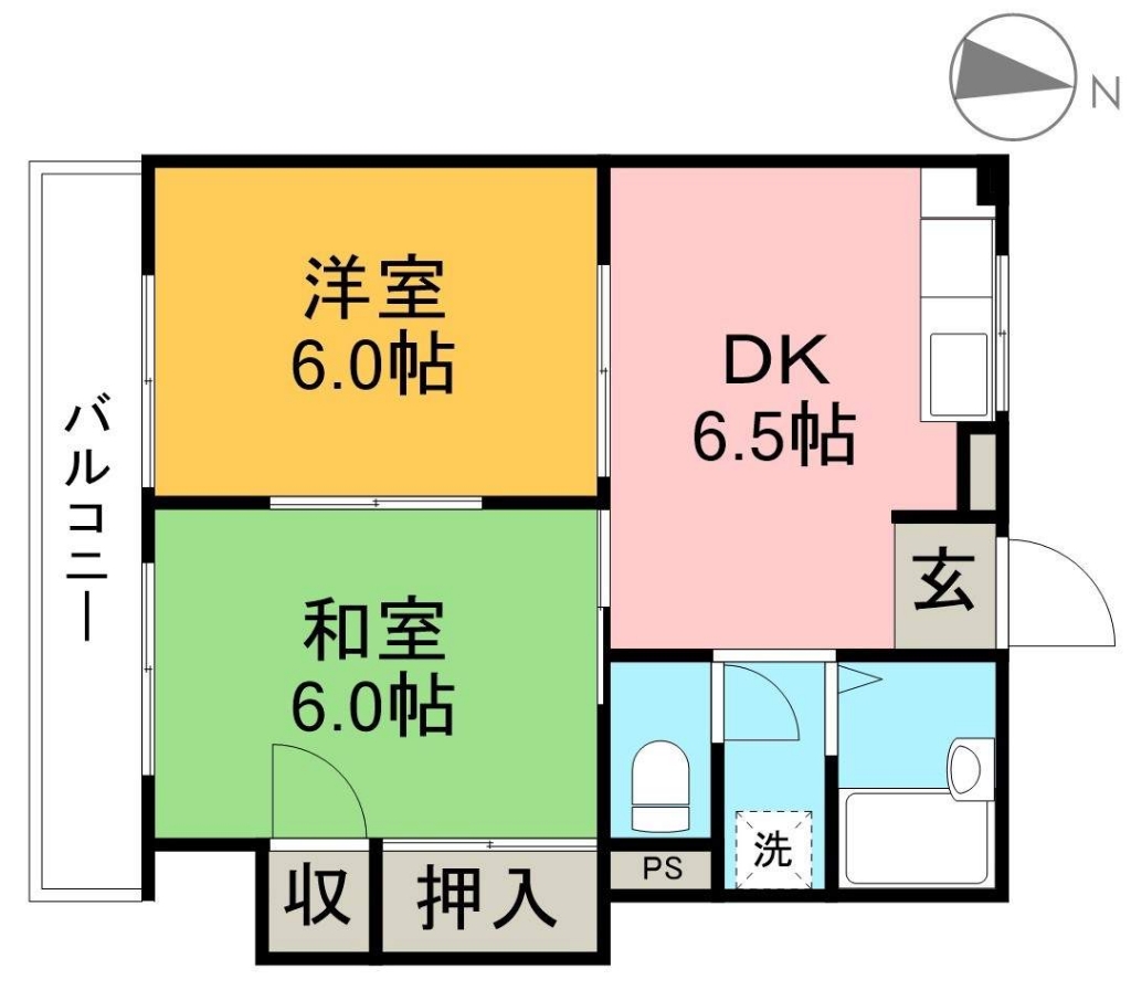 サンハイツ山﨑　Ⅰ 301号室 間取り
