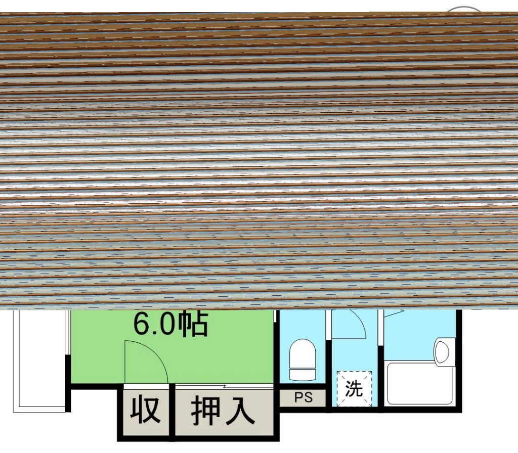 サンハイツ山﨑　Ⅰ 301号室 間取り