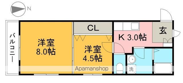 ウィステリア 403号室 間取り