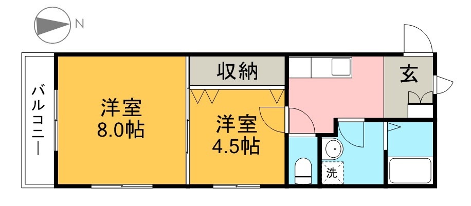 ウィステリア 403号室 間取り
