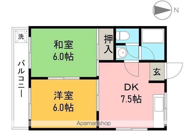 ウエストハイツ 501号室 間取り