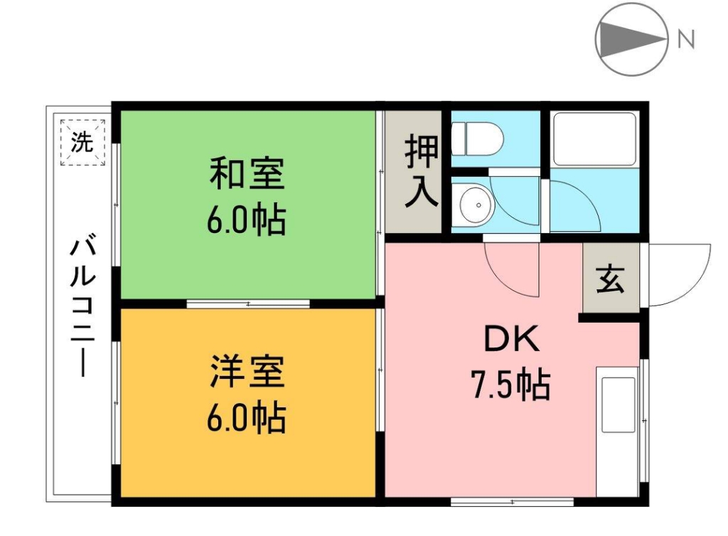 ウエストハイツ 501号室 間取り