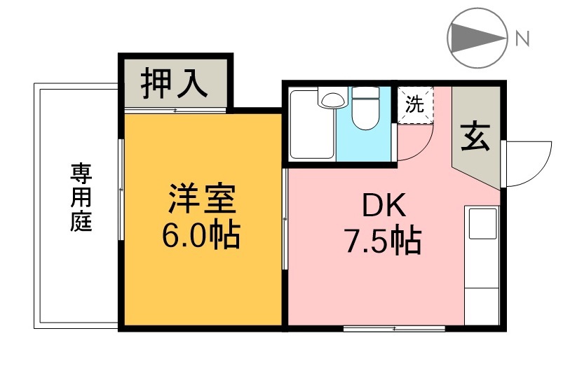 武田マンション（北本町） 101号室 間取り