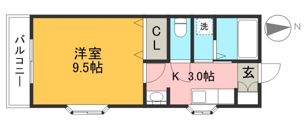 シェモア　エマール 201号室 間取り