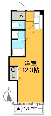 ＳＩＮＡＪＹＵＲＩＭＥ・ＧＲＥＥＮ 西303号室 間取り