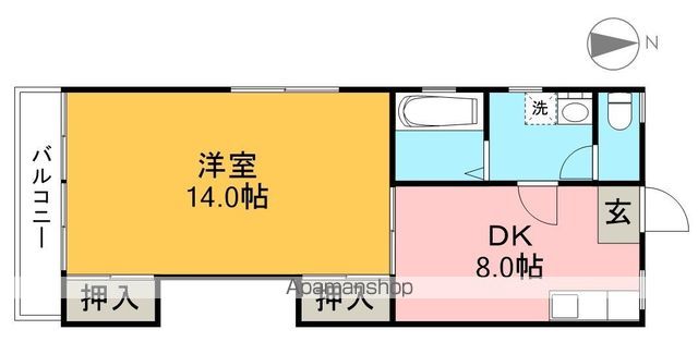 山崎マンション 201号室 間取り