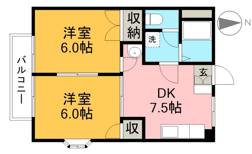 アプローズじん　Ａ 101号室 間取り