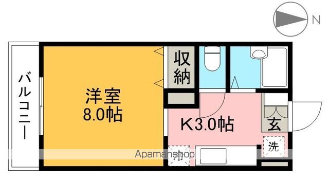 コーポブルースカイ 202号室 間取り