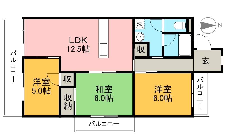 パークサイド高須Ⅱ 101号室 間取り