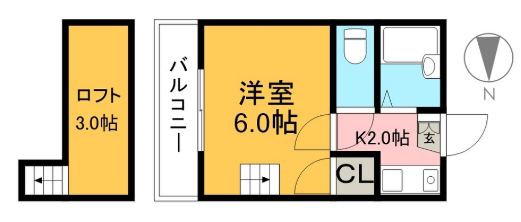 ウイズハウス伊勢崎 202号室 間取り