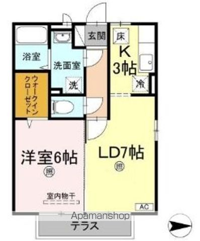 パンシオーネ 101号室 間取り