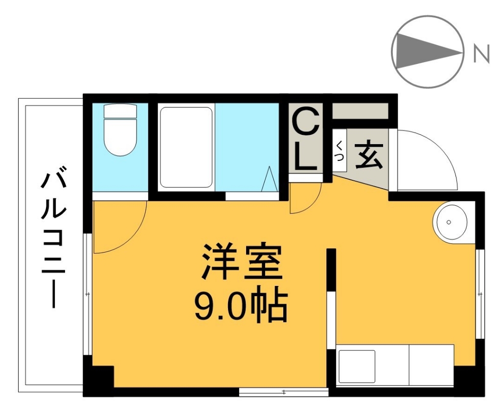レジデンス上町 305号室 間取り