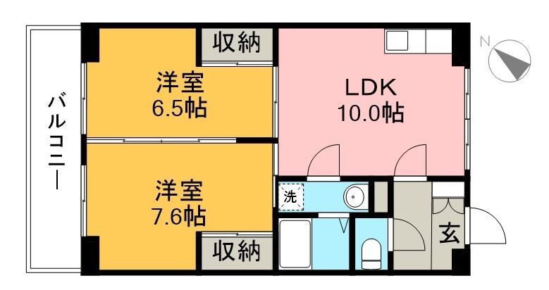 ロゼ３ 402号室 間取り